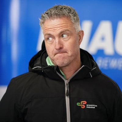 Ralf Schumacher bei Testfahrten auf den Hockenheimring.