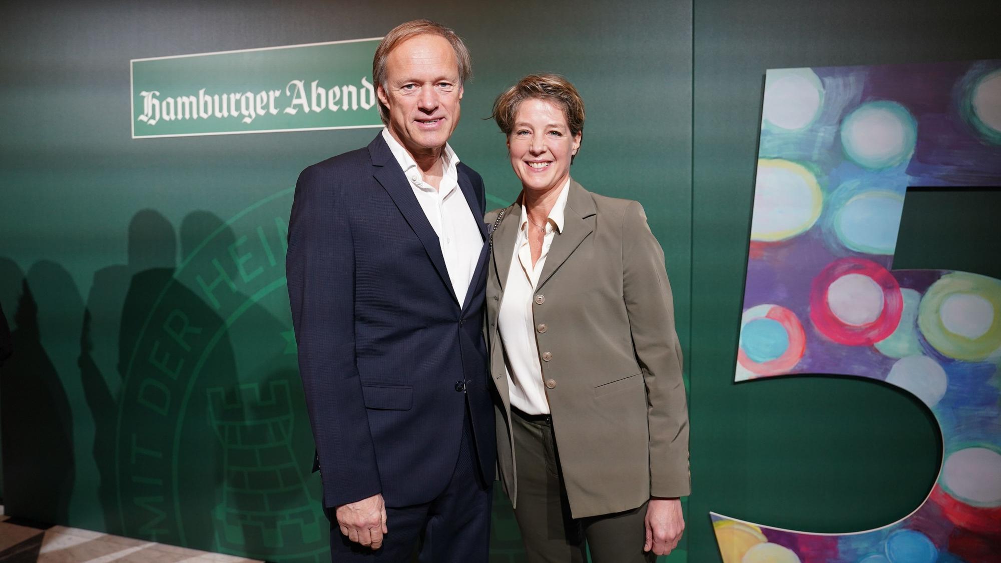 Die Hamburger Unternehmerin Christina Block und ihr Mann, TV-Moderator Gerhard Delling, bei einer Veranstaltung. Block kämpft seit Jahren einen eskalierten Sorgerechtsstreit mit ihrem Ex-Mann. (Archivbild)