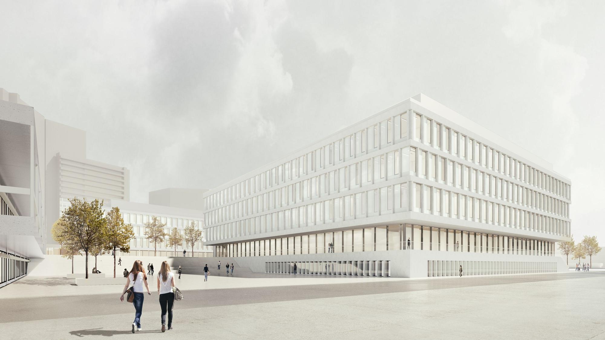 Visualisierung des Neubaus: So soll das neue Chemie-Gebäude der Uni Köln einmal aussehen.