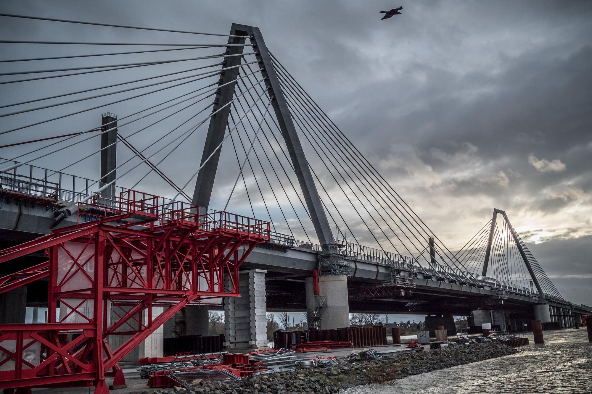Leverkusener Brücke. Rheinbrücke im Bau Foto: Ralf Krieger