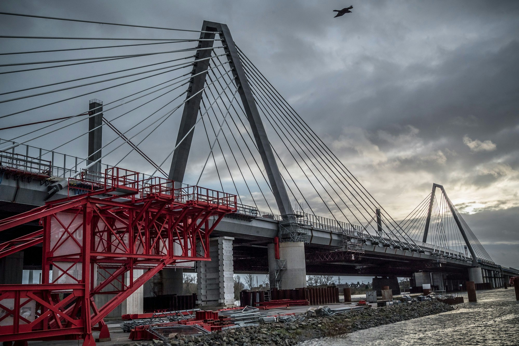 Leverkusener Brücke. Rheinbrücke im Bau Foto: Ralf Krieger