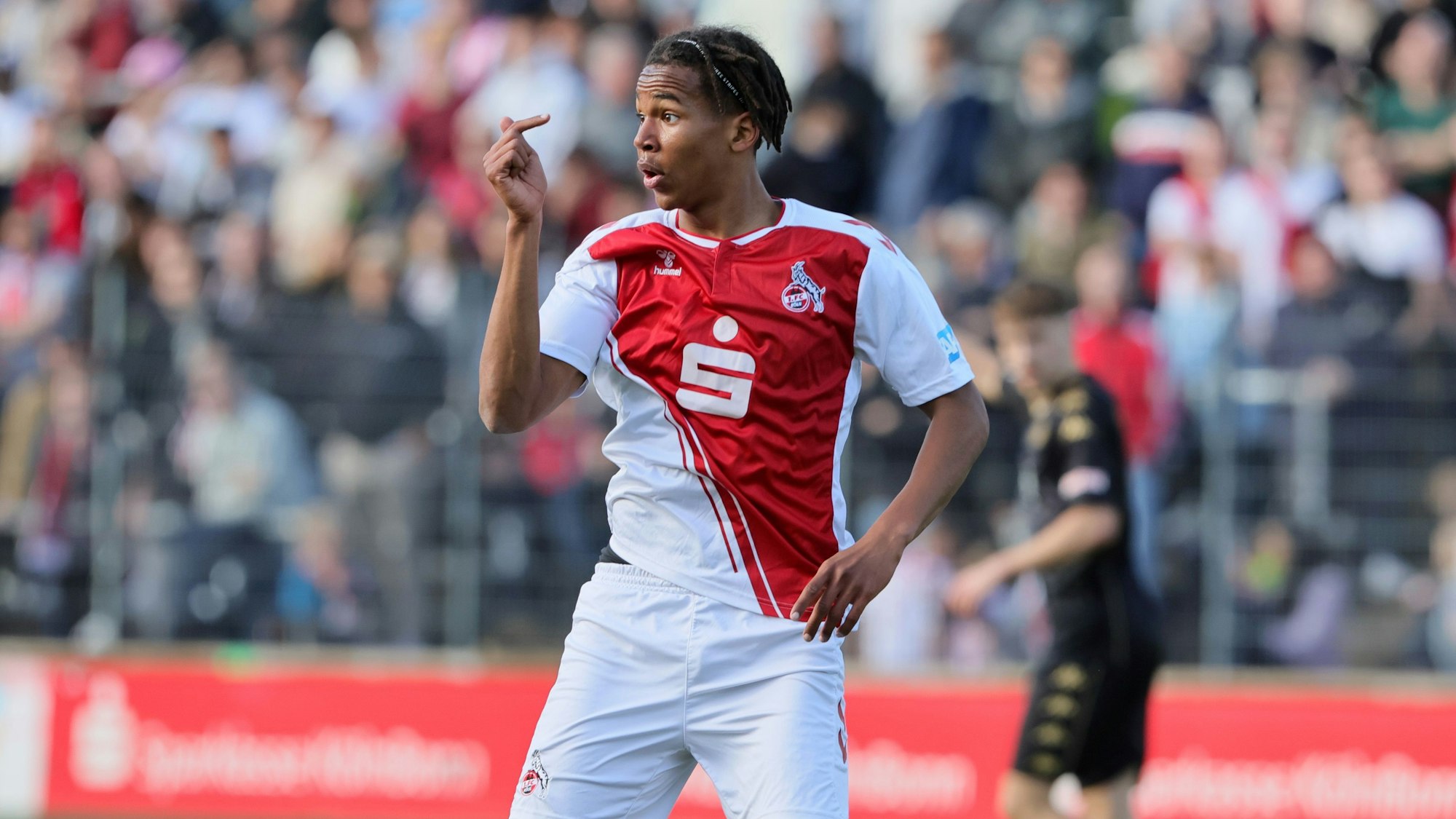 1.FC Köln U19 vs. FSV Mainz 05 U19, A Junioren Bundesliga, Halbfinal Rückspiel um die Deutsche Meisterschaft, Youssoupha Niang (1.FC Köln), 14.04.2023, Bild: Herbert Bucco