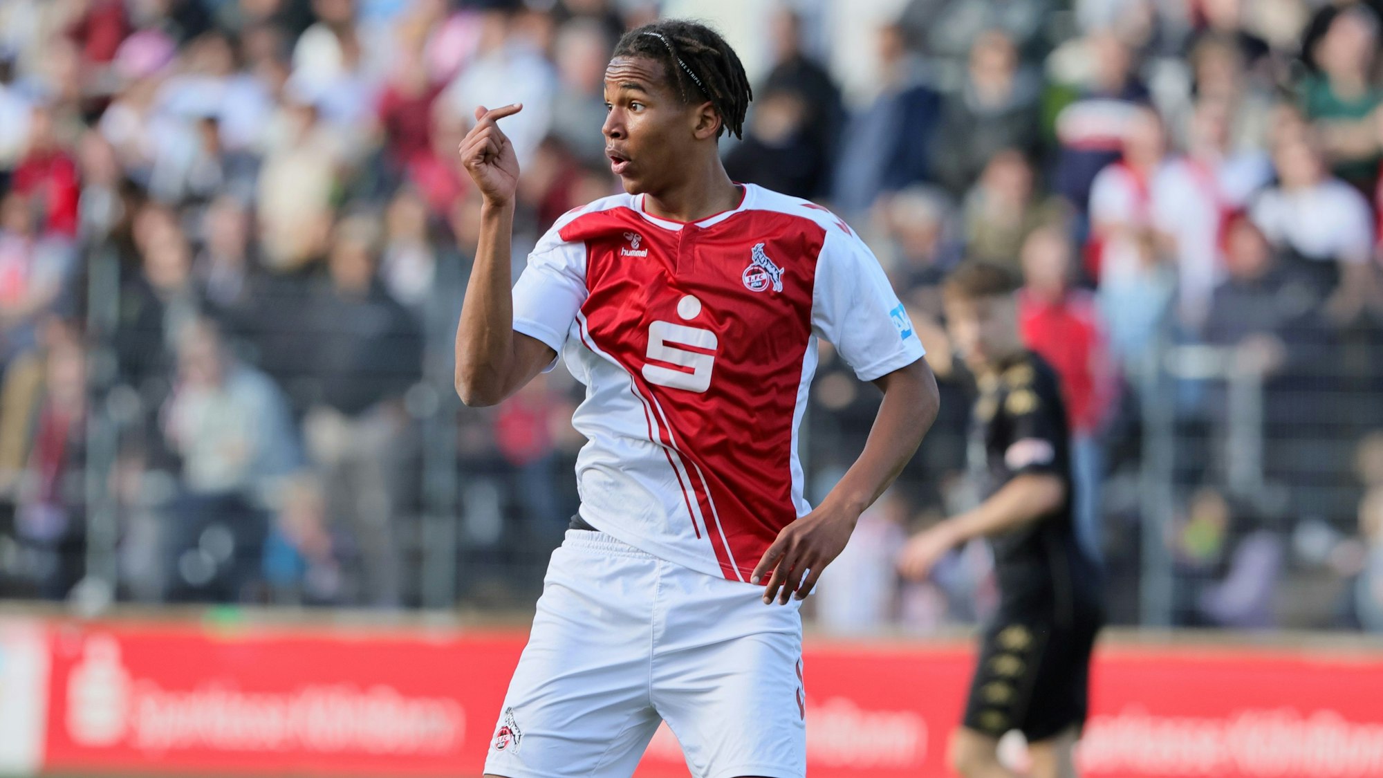 1.FC Köln U19 vs. FSV Mainz 05 U19, A Junioren Bundesliga, Halbfinal Rückspiel um die Deutsche Meisterschaft, Youssoupha Niang (1.FC Köln), 14.04.2023, Bild: Herbert Bucco