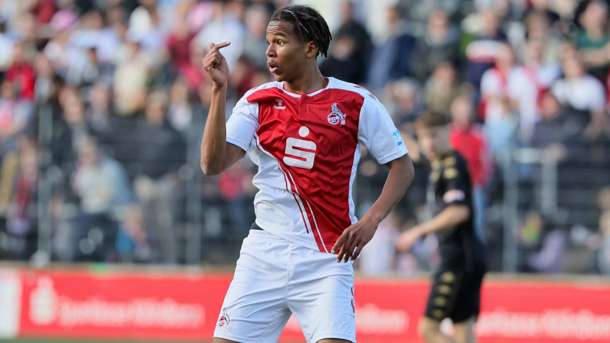 1.FC Köln U19 vs. FSV Mainz 05 U19, A Junioren Bundesliga, Halbfinal Rückspiel um die Deutsche Meisterschaft, Youssoupha Niang (1.FC Köln), 14.04.2023, Bild: Herbert Bucco