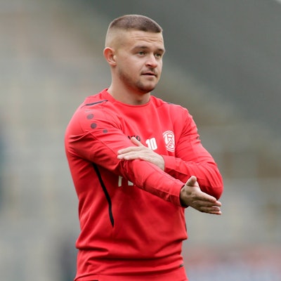 04. Spieltag 21/22 Fußball Regionalliga West Rot-Weiss Essen - Fortuna Köln am 29.08.2021 im Stadion Essen in Essen Kevin Holzweiler Rot-Weiss Essen *** 04 Matchday 21 22 Football Regionalliga West Rot Weiss Essen Fortuna Köln on 29 08 2021 at Stadion Essen in Essen Kevin Holzweiler Rot Weiss Essen