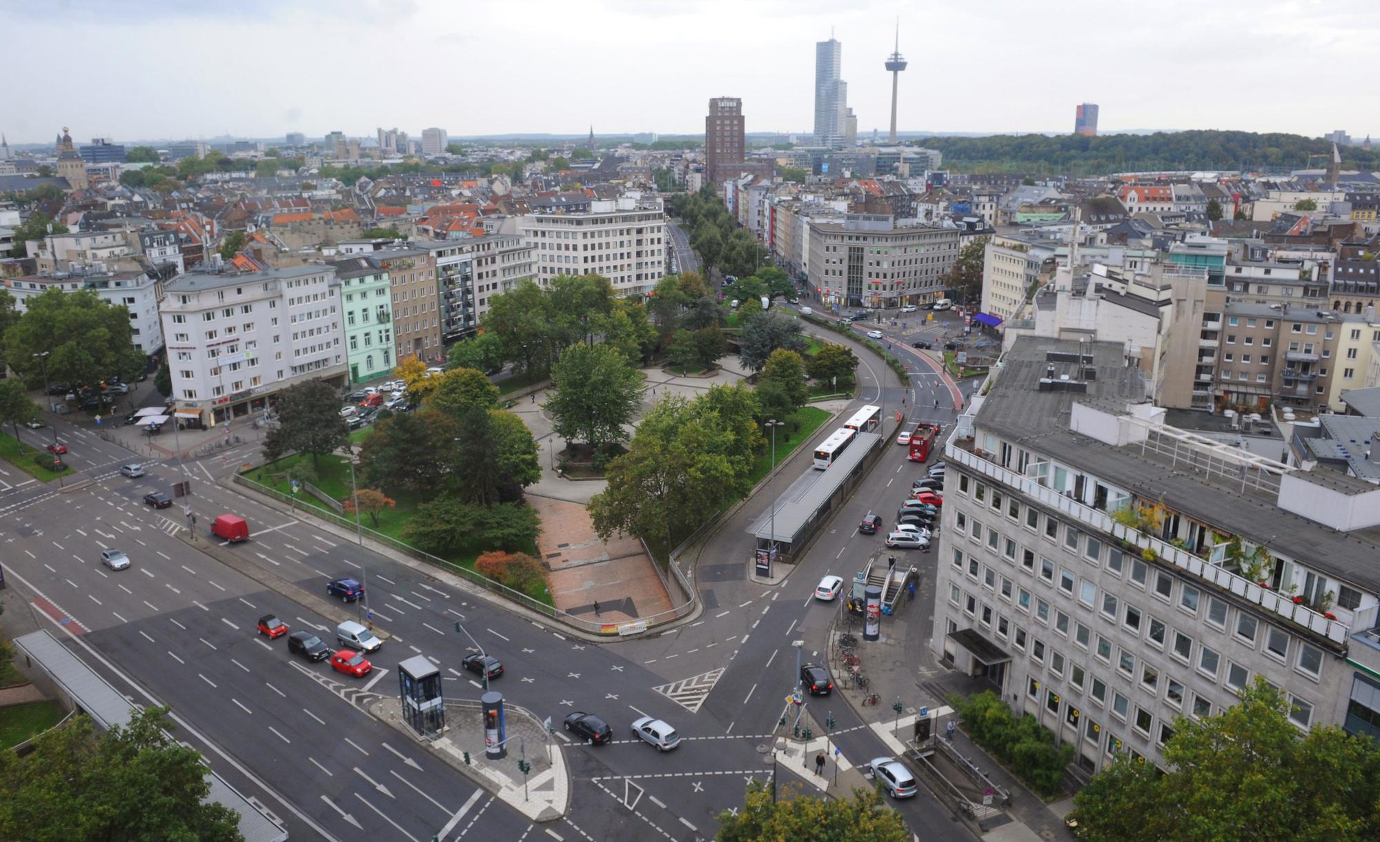 Der Ebertplatz von oben.