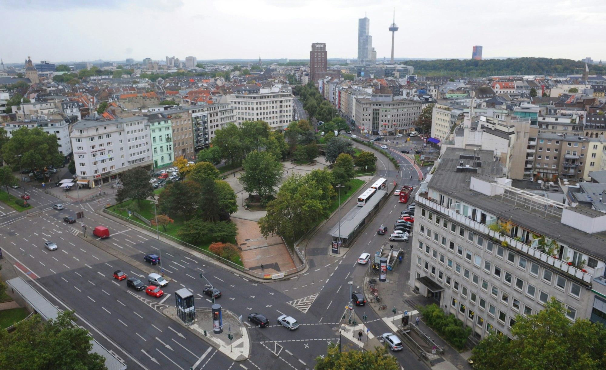Der Ebertplatz von oben.