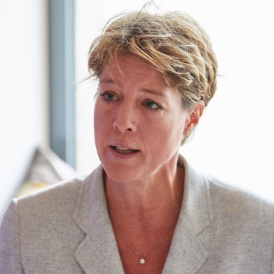 Christina Block, Unternehmerin, aufgenommen bei einem Pressegepräch.