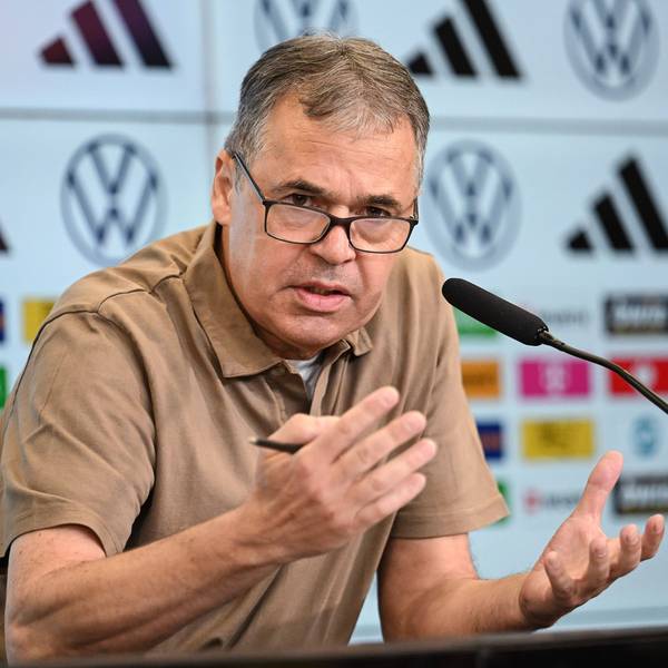 DFB-Geschäftsführer Andreas Rettig bei einer Pressekonferenz.