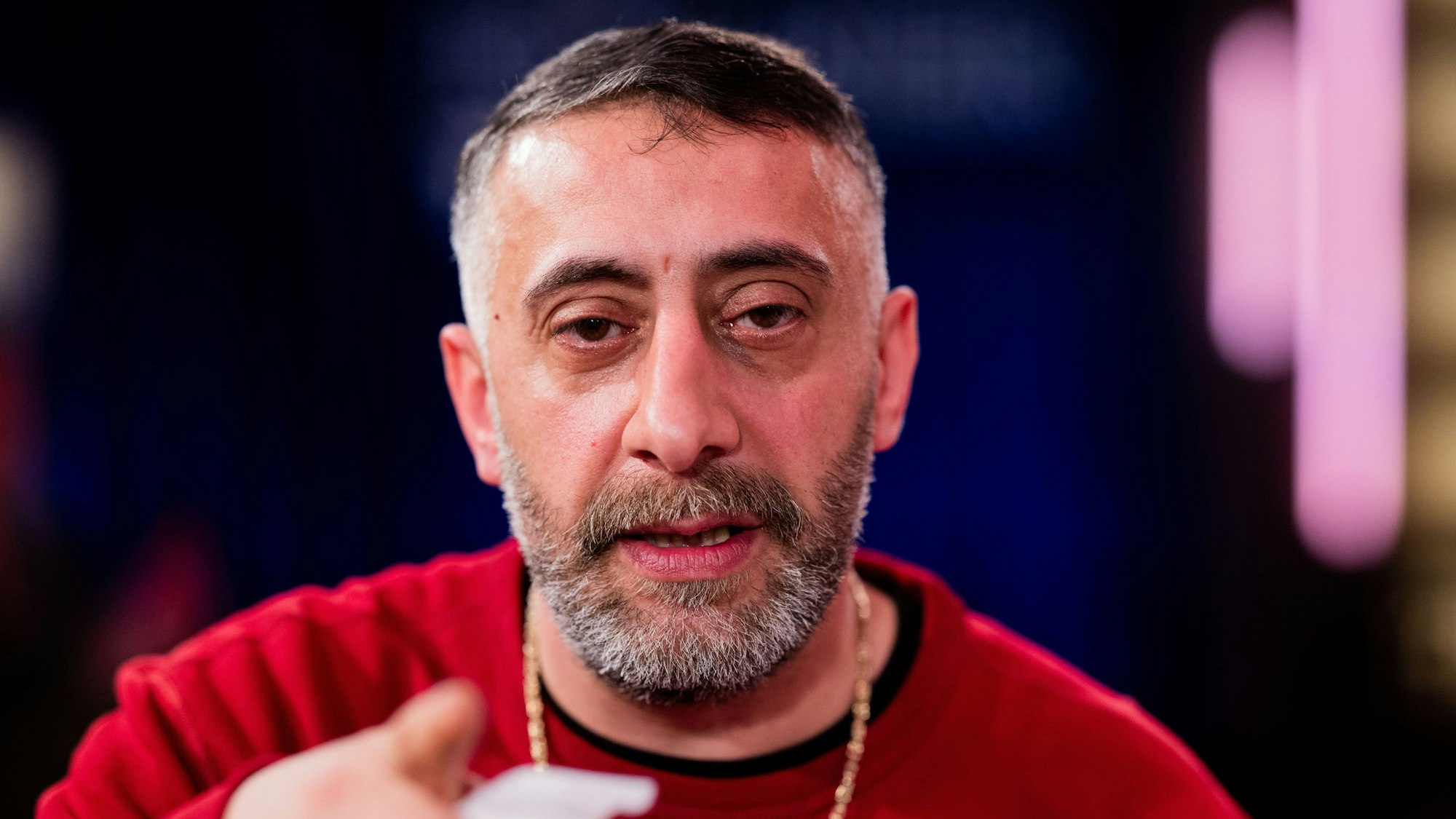 Kida Khodr Ramadan, Schauspieler, aufgenommen im Anschluss an die Talkshow "Kölner Treff" in den WDR Studios in Bocklemünd.