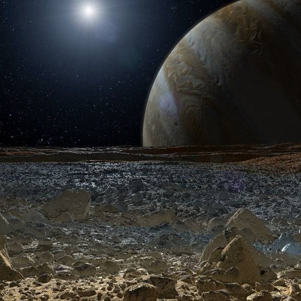 Blick ins Weltall auf Planeten