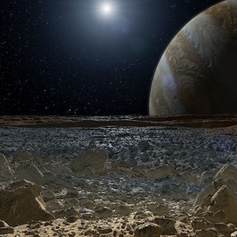 Blick ins Weltall auf Planeten