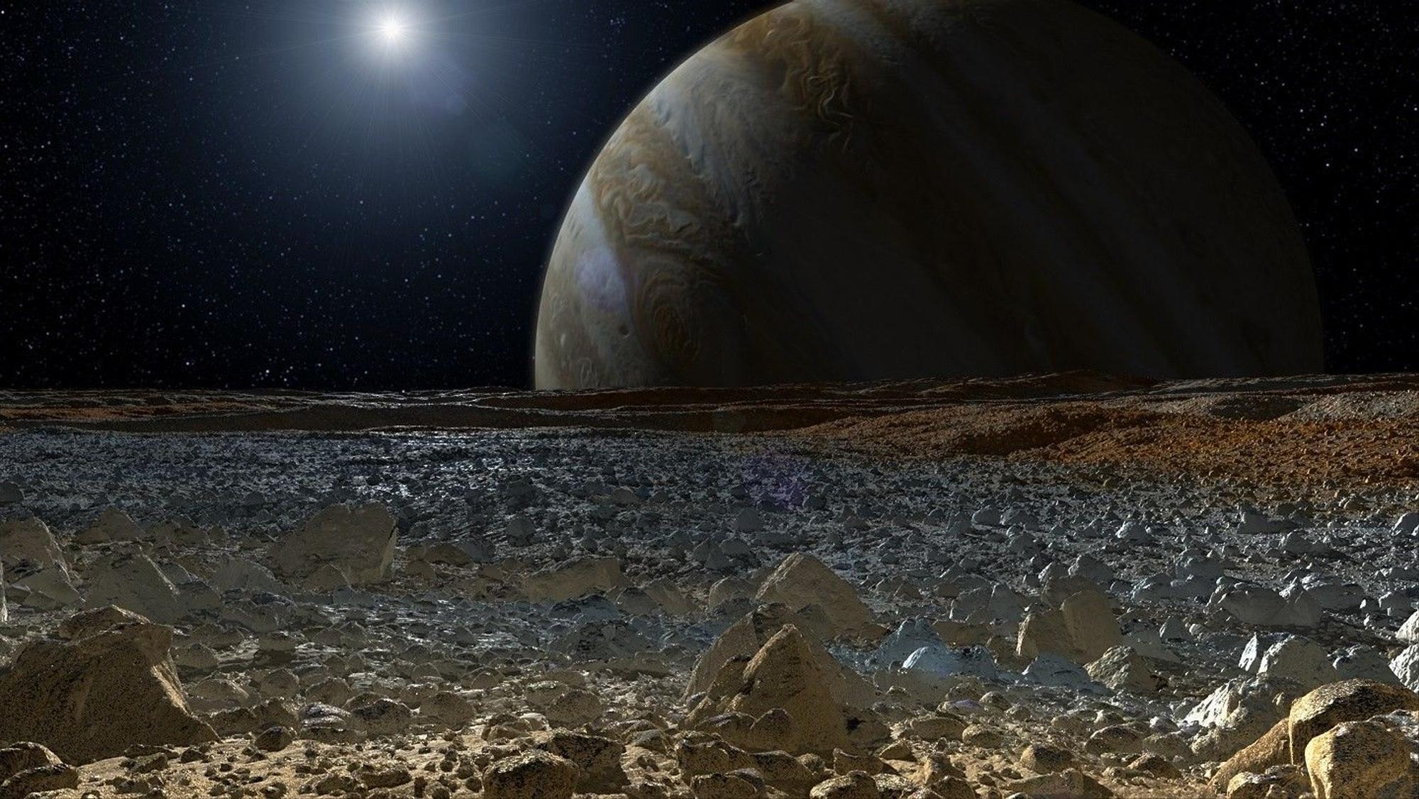 Blick ins Weltall auf Planeten