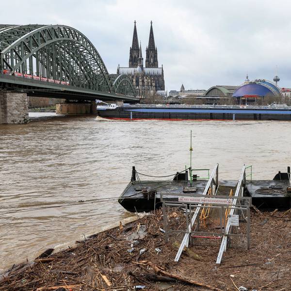 Hochwasser am Rhein in Köln.
Pegelstand bei 7,46 m.
Foto: Michael Bause