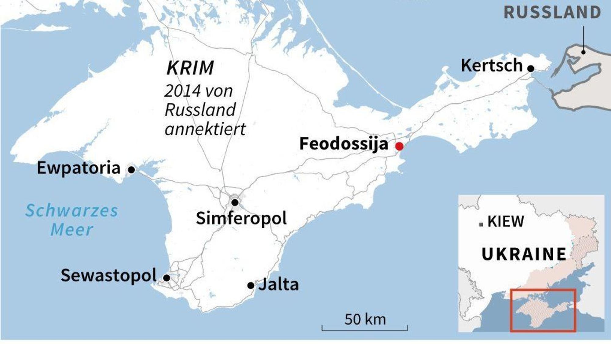 Der Flughafen Saky liegt in der direkten Umgebung der Stadt Ewpatoria. Die Ukraine meldete erfolgreiche Angriffe in der Region.