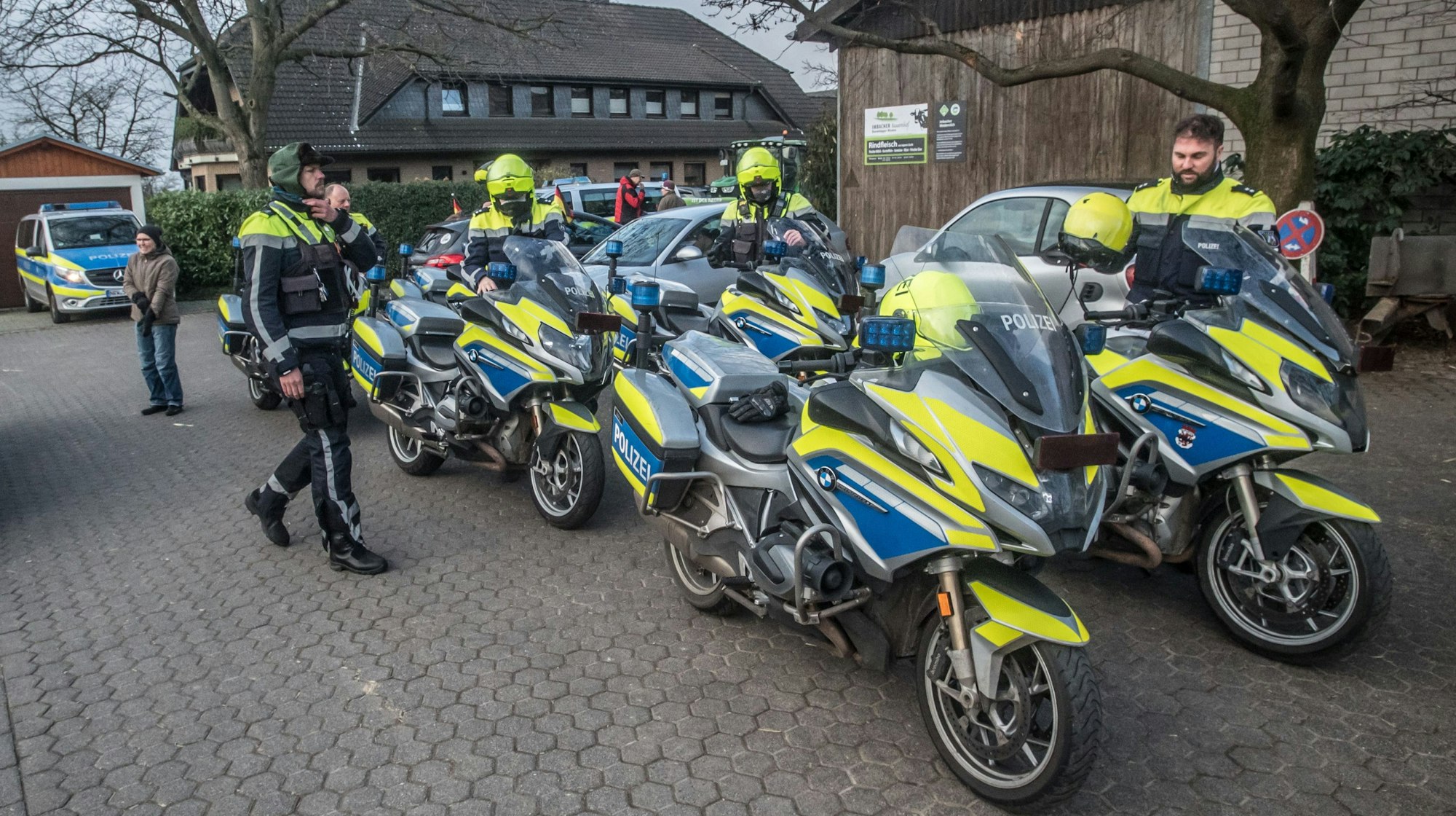 Die Polizei begleitete den friedlichen Protest.