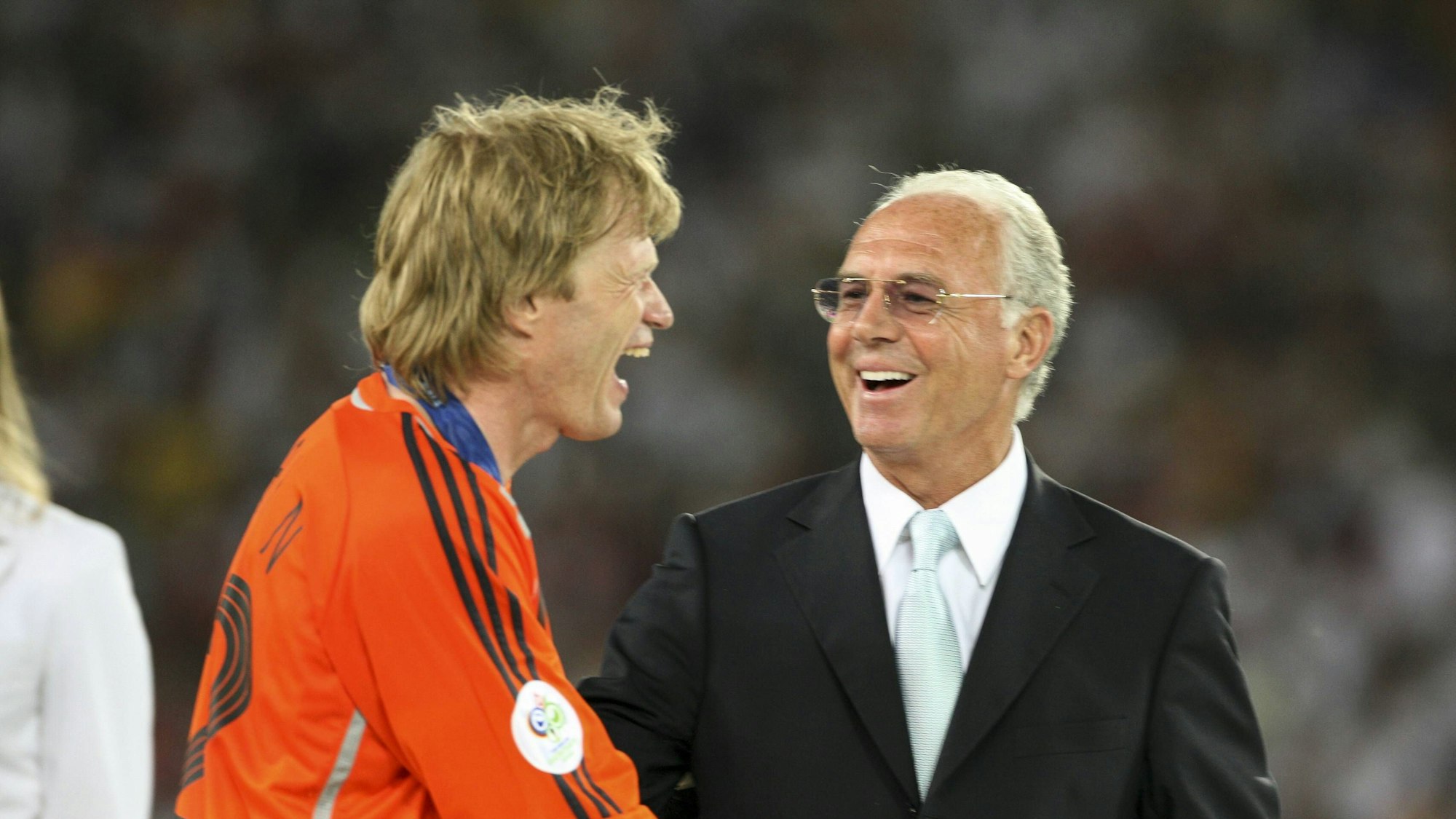 2006: Oliver Kahn (l.) und Franz Beckenbauer beim WM-Spiel um Platz drei, das die Nationalelf mit 3.1 gewann.