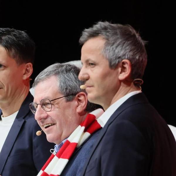 Christian Keller, Werner Wolf und Philipp Türoff standen den FC-Mitgliedern am Mittwochabend Rede und Antwort.