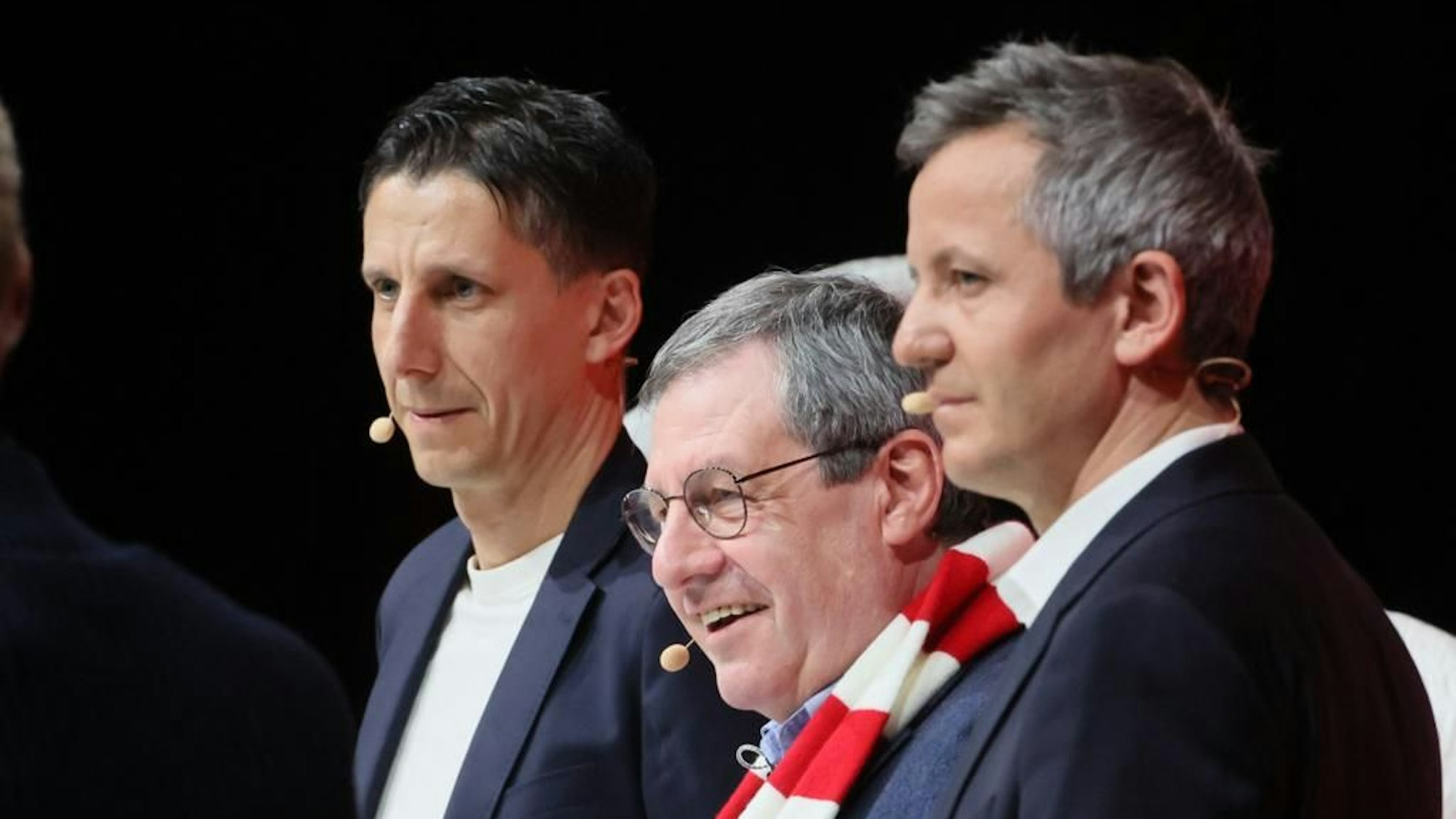 Christian Keller, Werner Wolf und Philipp Türoff standen den FC-Mitgliedern am Mittwochabend Rede und Antwort.