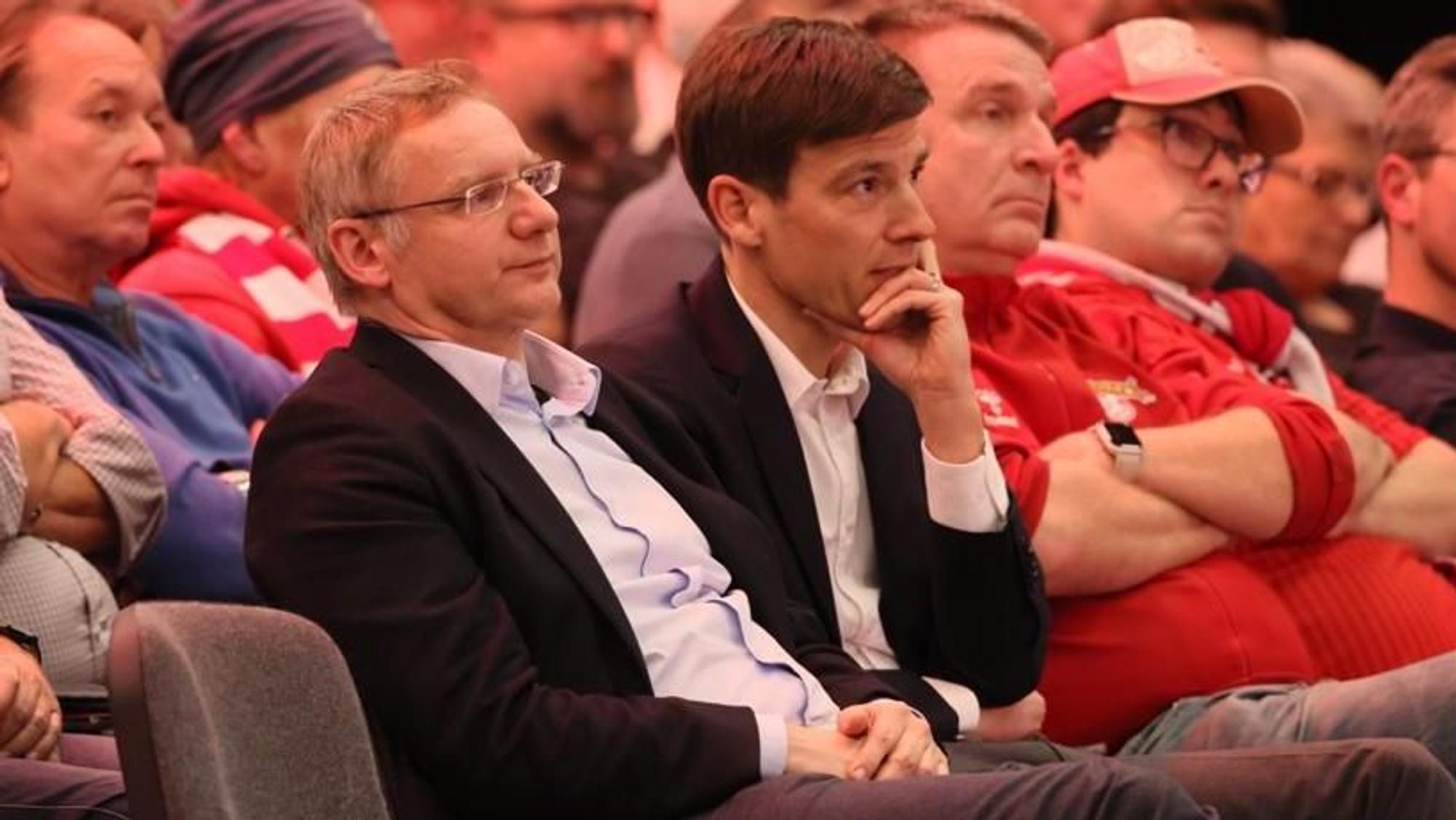 Die Vizepräsidenten Eckhard Sauren (l.) und Carsten Wettich am Mittwochabend im Coloneum.