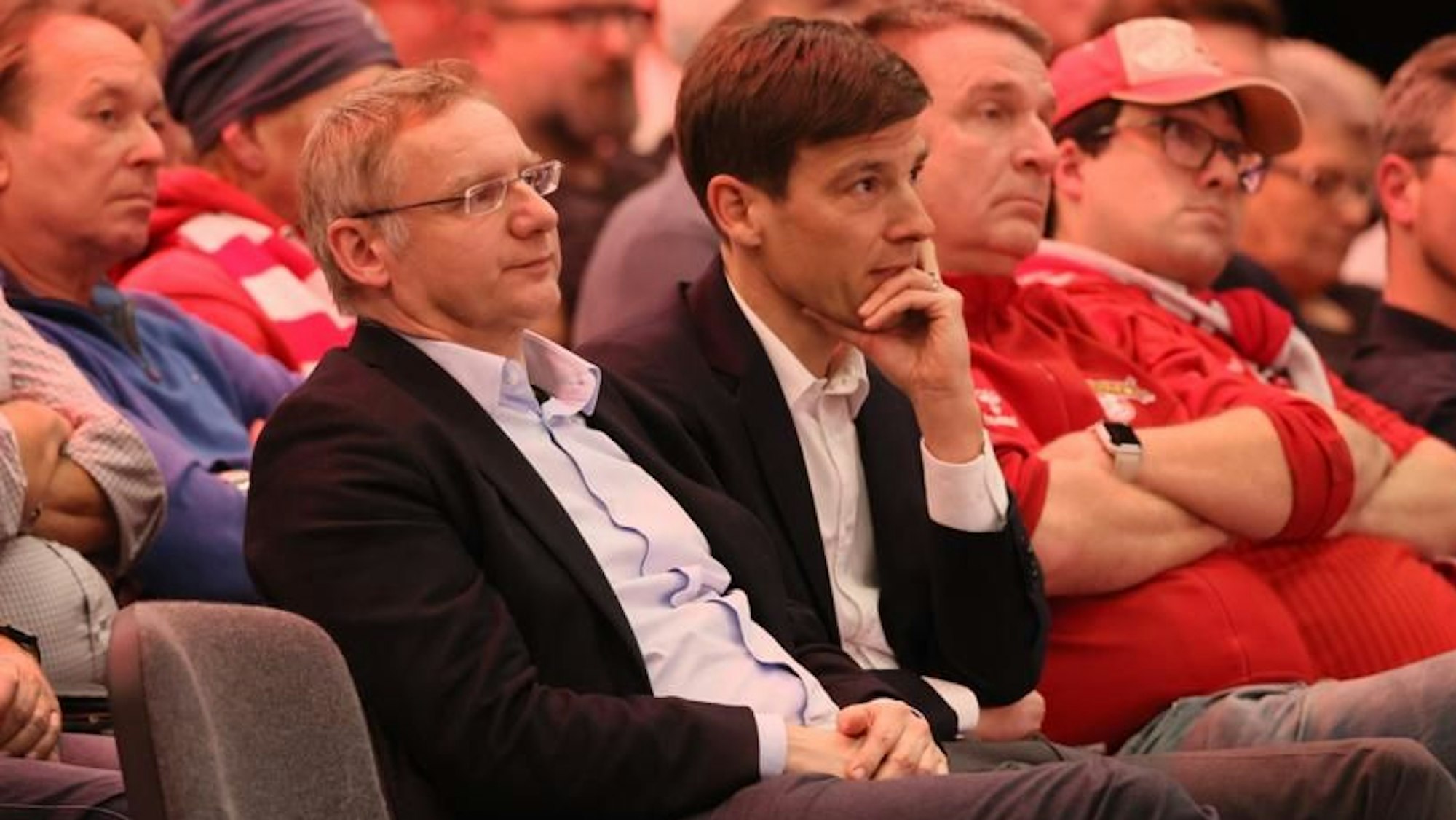 Die Vizepräsidenten Eckhard Sauren (l.) und Carsten Wettich am Mittwochabend im Coloneum.