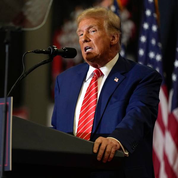 Der frühere US-Präsident Donald Trump während einer Wahlkampfveranstaltung in Clinton, Iowa am 6. Januar 2024.