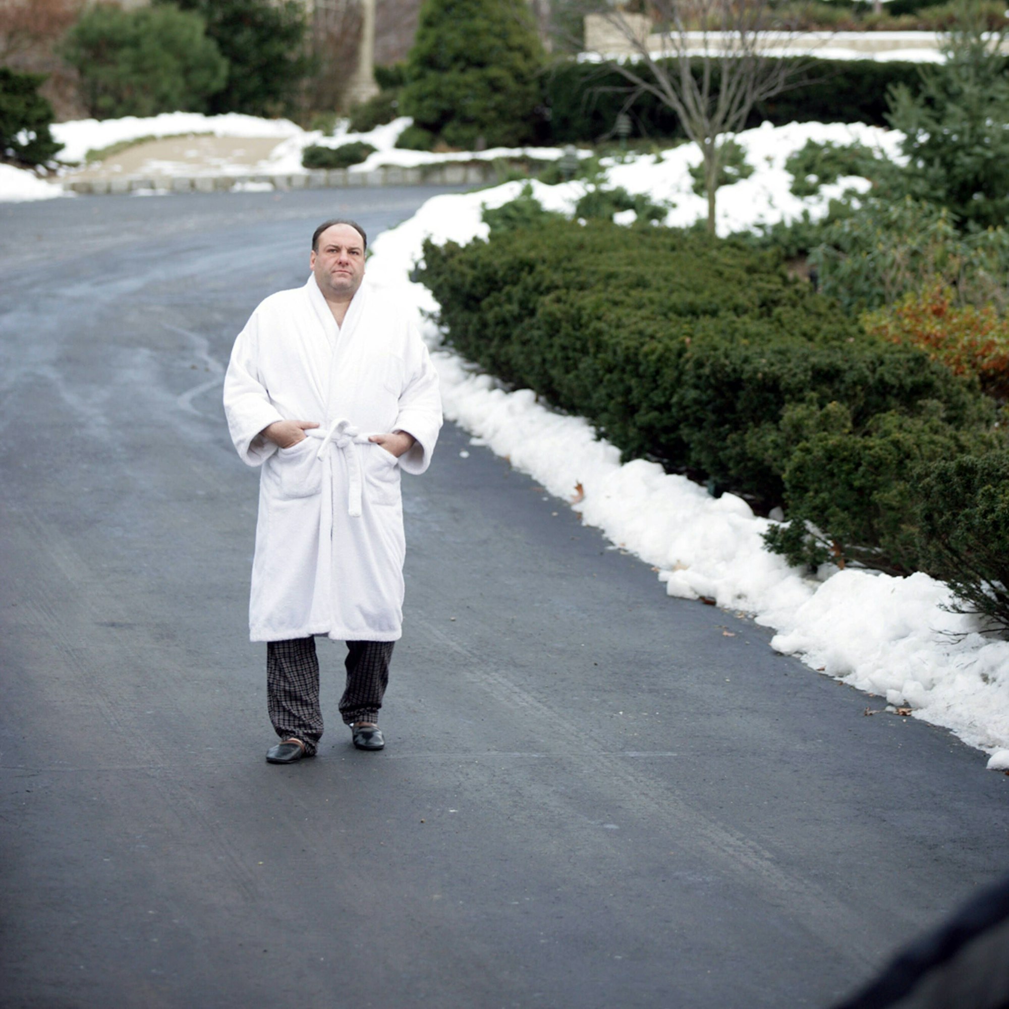 James Gandolfini als Tony Soprano in Staffel 6.