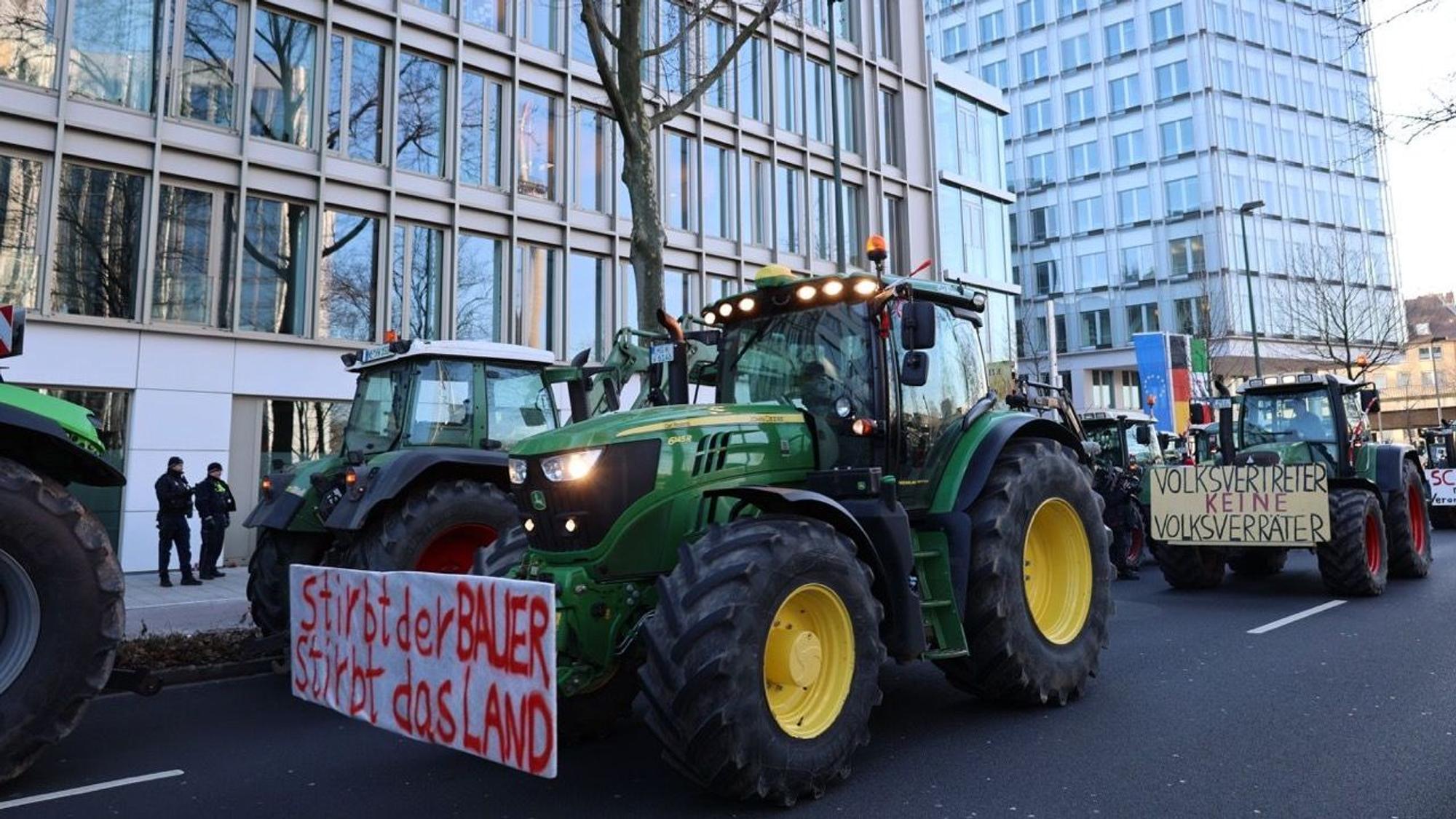 Bauern-Proteste in Düsseldorf