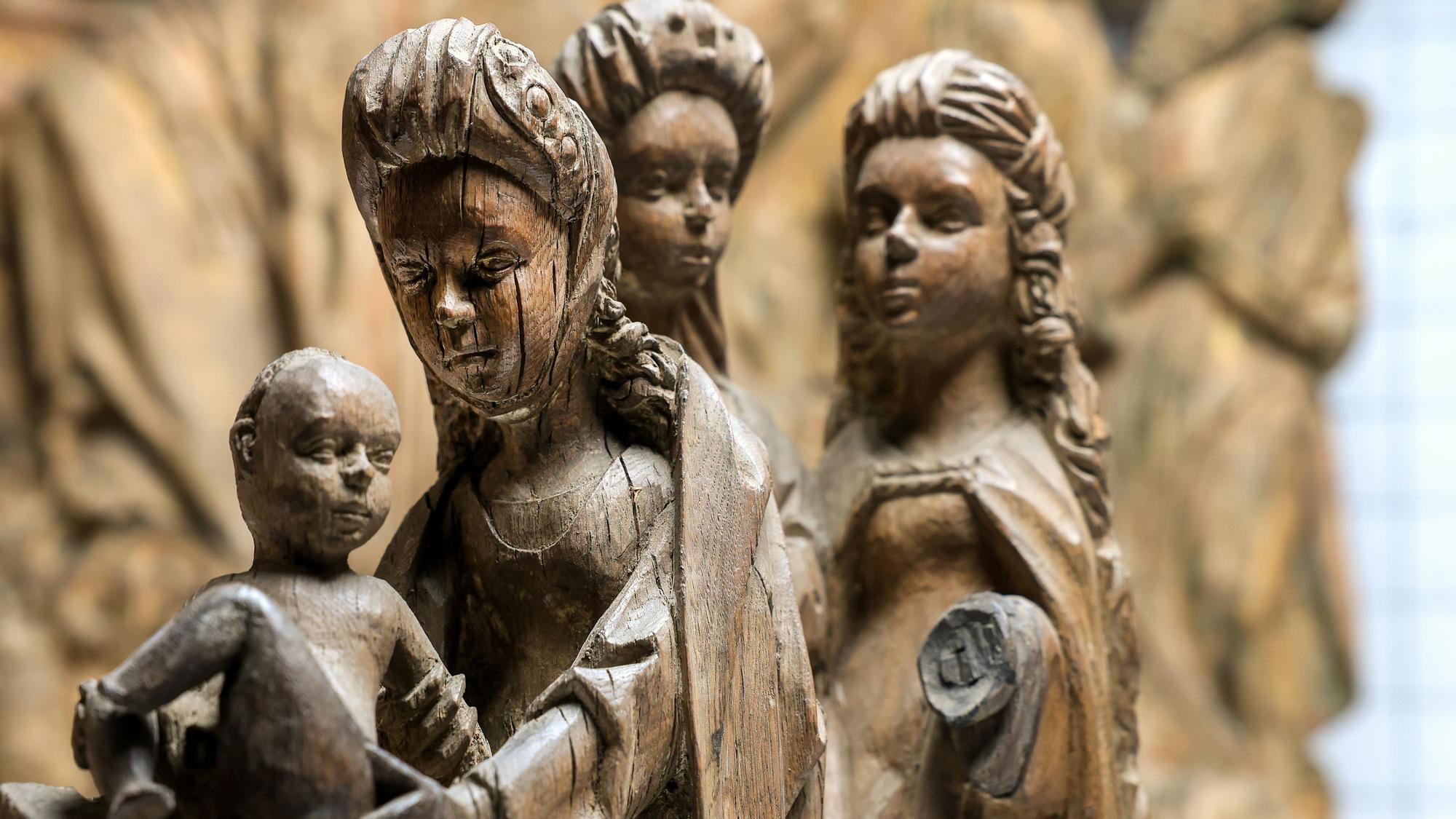 Darstellung Jesu im Tempel, Figurengruppe aus dem späten 15. Jahrhundert im Museum Schnütgen