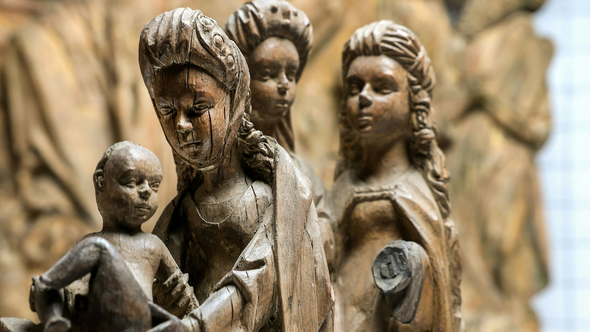 Darstellung Jesu im Tempel, Figurengruppe aus dem späten 15. Jahrhundert im Museum Schnütgen
