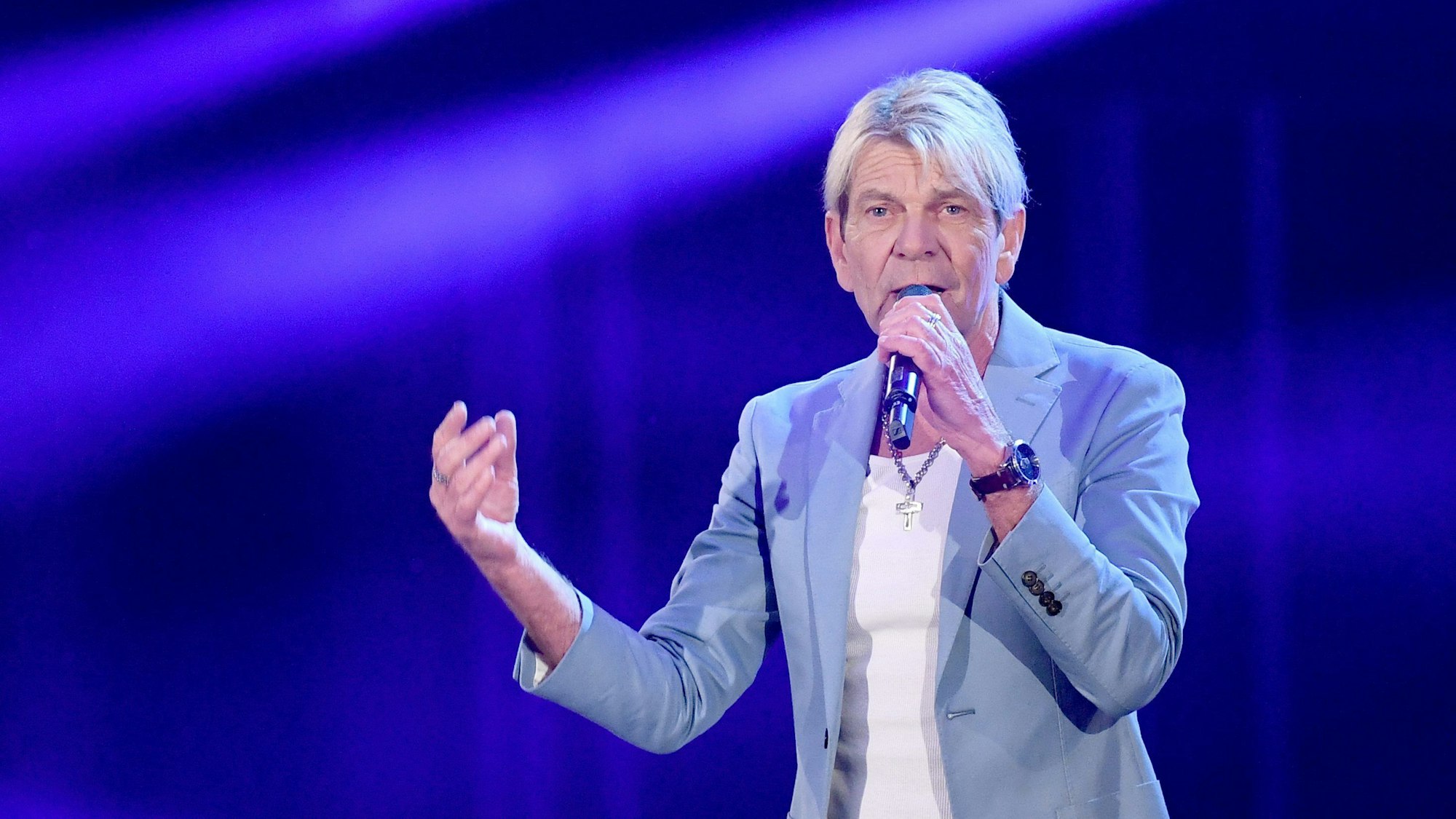 Matthias Reim steht 2020 bei der Show „Schlagerchampions“ auf der Bühne. (Symbolbild)