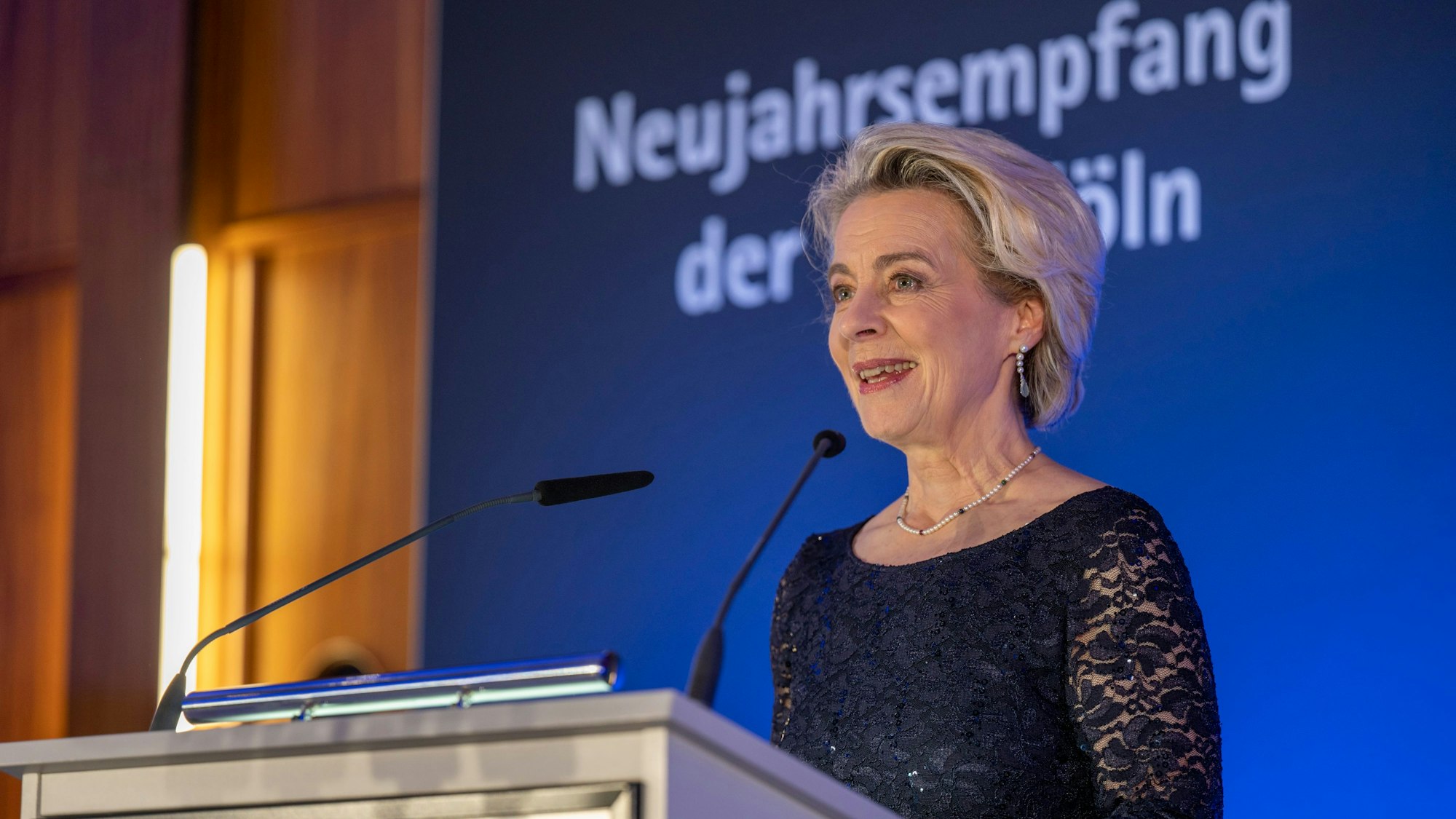 11.01.2024, Köln: Ursula von der Leyen war zu Gast beim Neujahrsempfang der IHK. Foto: Uwe Weiser