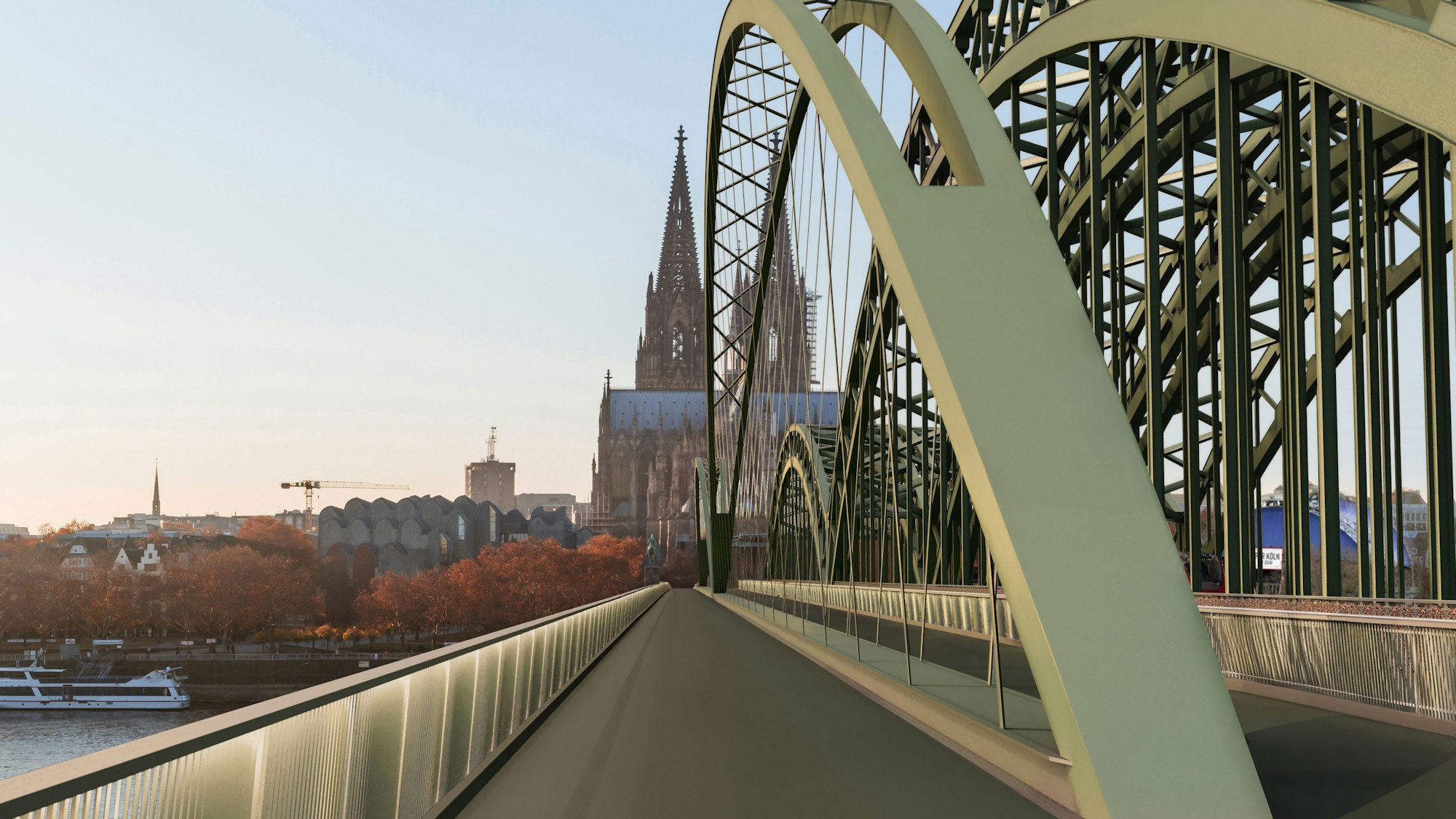 Diese Visualisierung zeigt, wie die Verwaltung sich die Brückenerweiterung vorstellt.