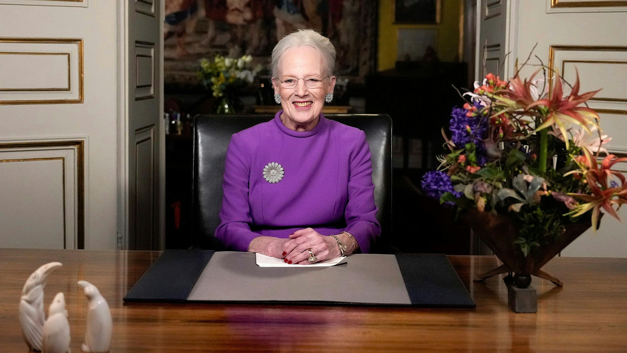 Königin Margrethe II. bei ihrer Neujahrsansprache.