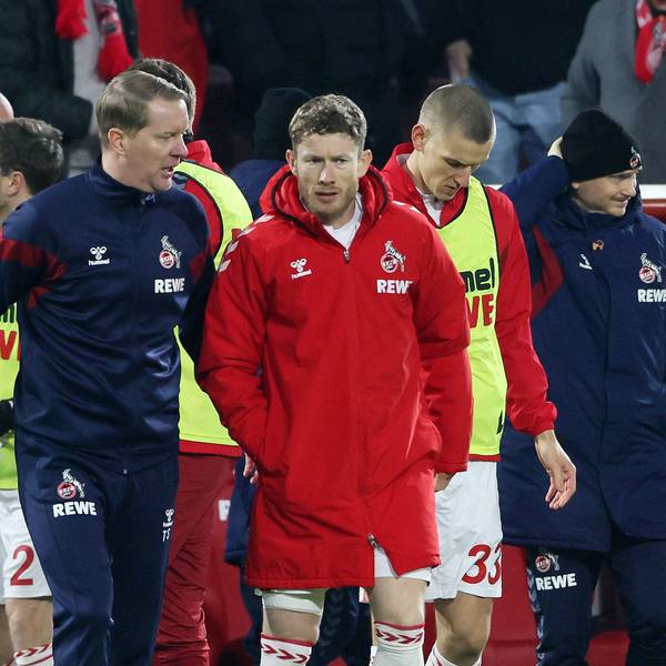 FC-Trainer Timo Schultz und Kapitän Florian Kainz nach dem Spiel gegen Heidenheim.