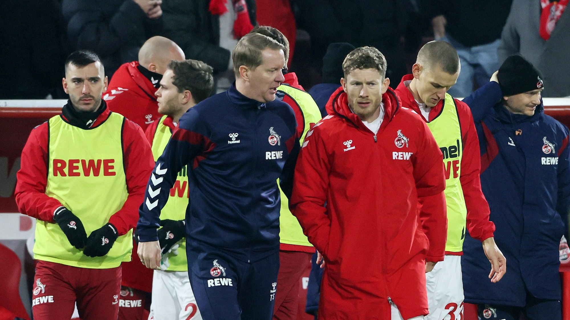 FC-Trainer Timo Schultz und Kapitän Florian Kainz nach dem Spiel gegen Heidenheim.