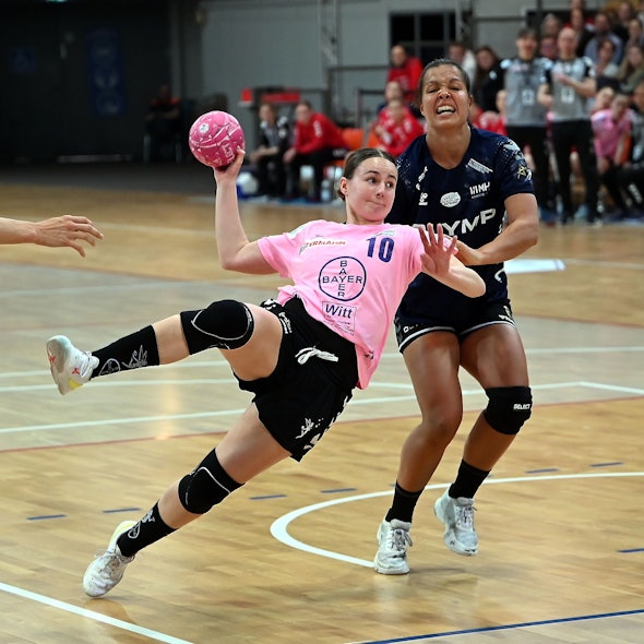 16.04.2023, Handball-Bayer Leverkusen-Bietigheim
links: Sophia Cormann (Leverkusen)
Foto: Uli Herhaus