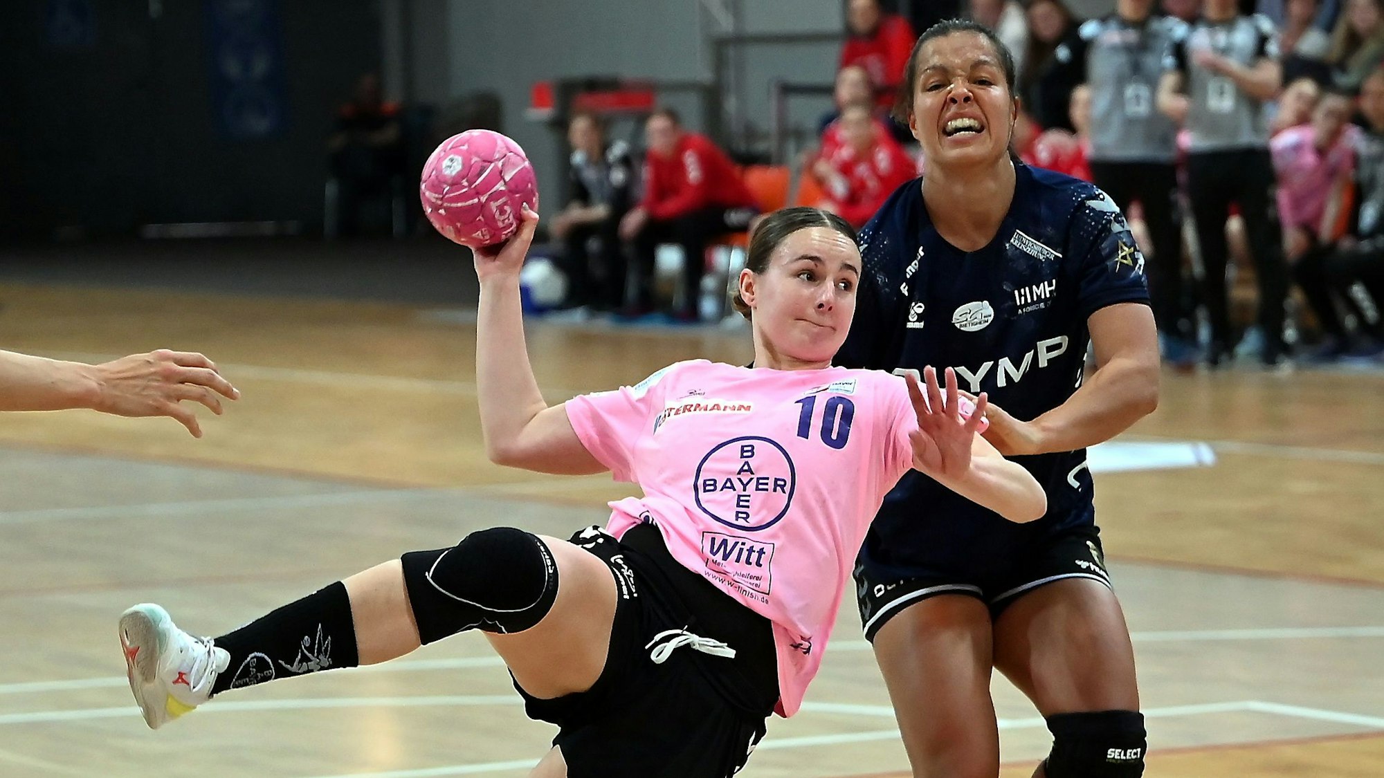 16.04.2023, Handball-Bayer Leverkusen-Bietigheim
links: Sophia Cormann (Leverkusen)
Foto: Uli Herhaus