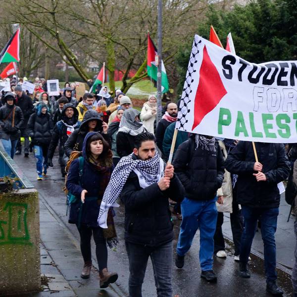 Pro-Palästina Demo an der Universität Köln.
