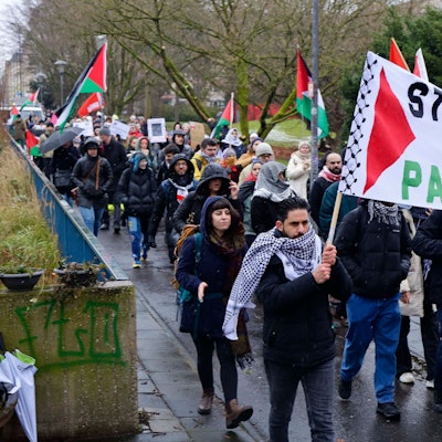 Pro-Palästina Demo an der Universität Köln.