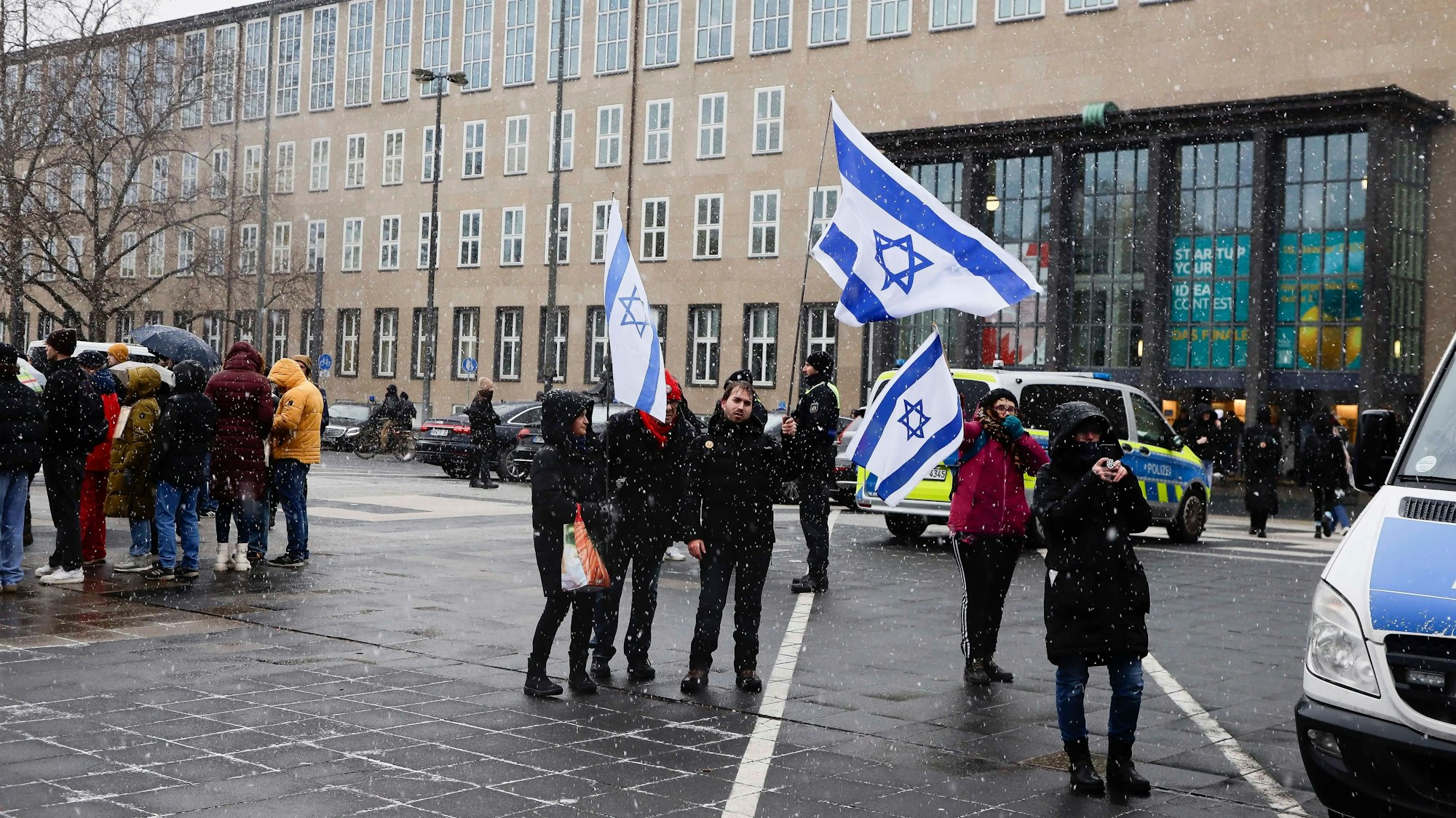 Pro Israel Demo an der Universität Köln.