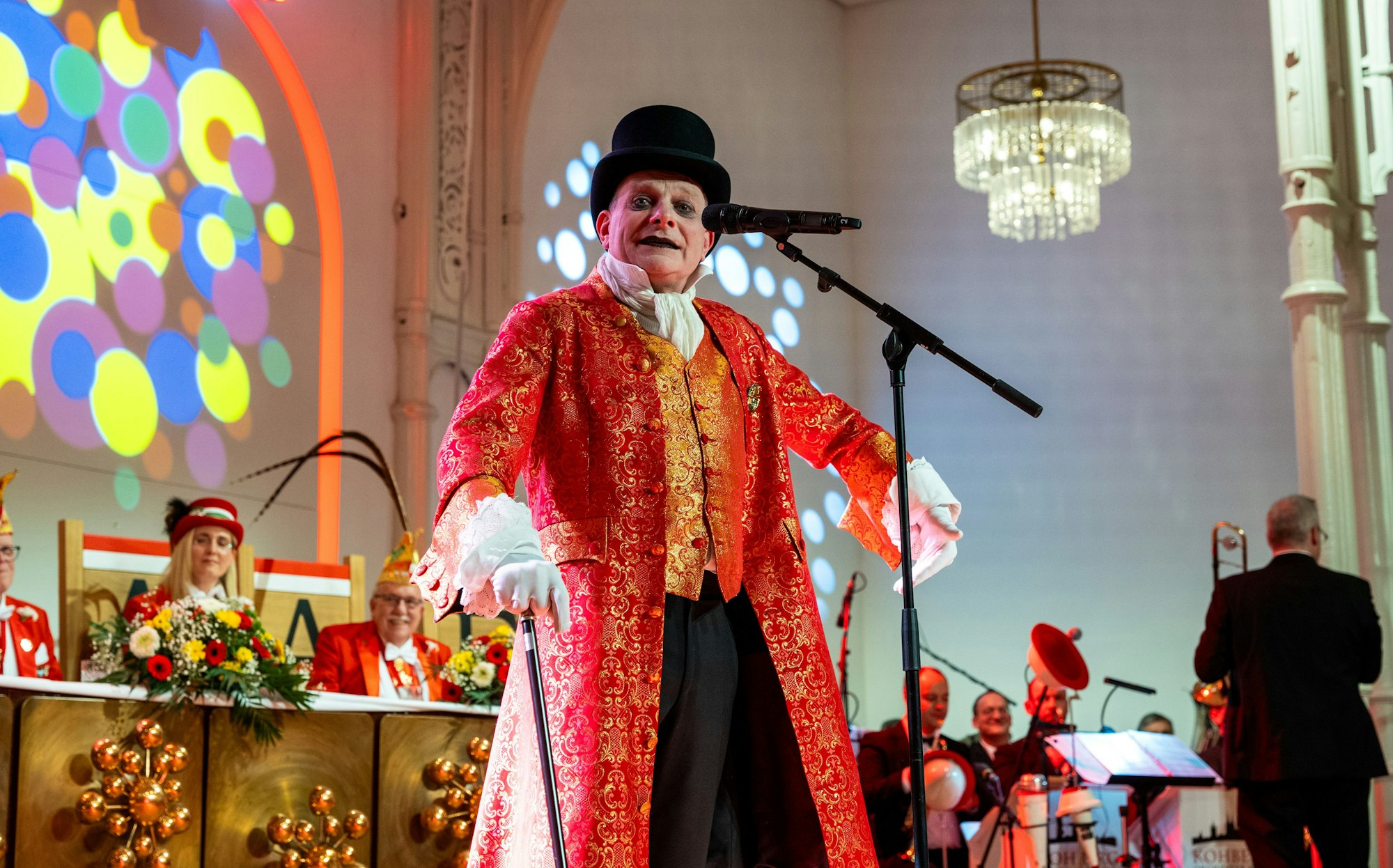 Mike Hehn als Nubbel bei der Flüstersitzung der KG Große Kölner in der Flora