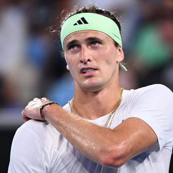 Alexander Zverev bei seinem Ersrunden-Match gegen Landsmann Dominik Koepfer.