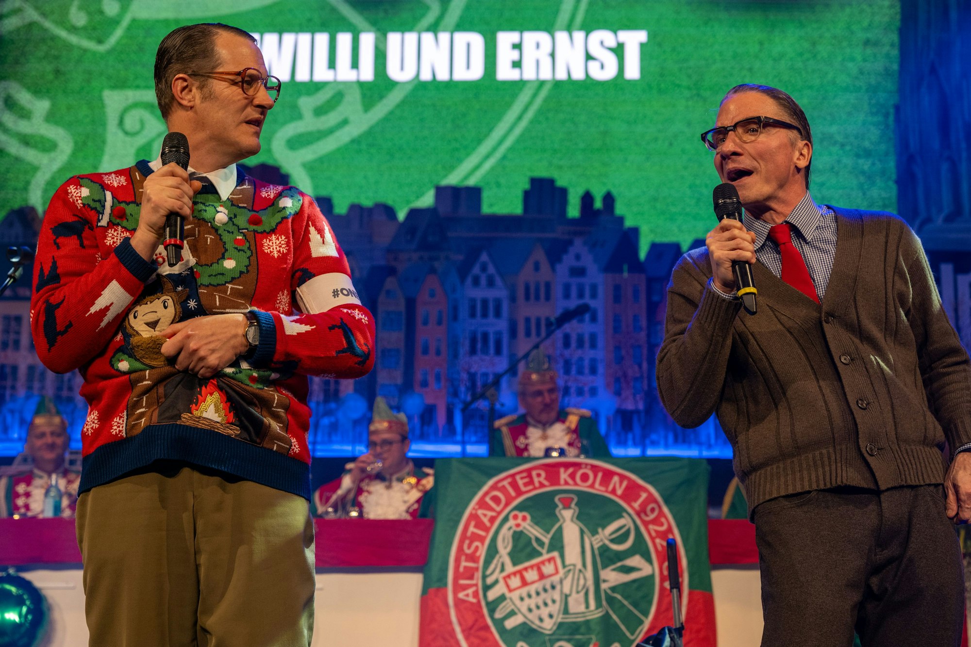 Willi und Ernst bei der Mädchensitzung der Altstädter im Gürzenich