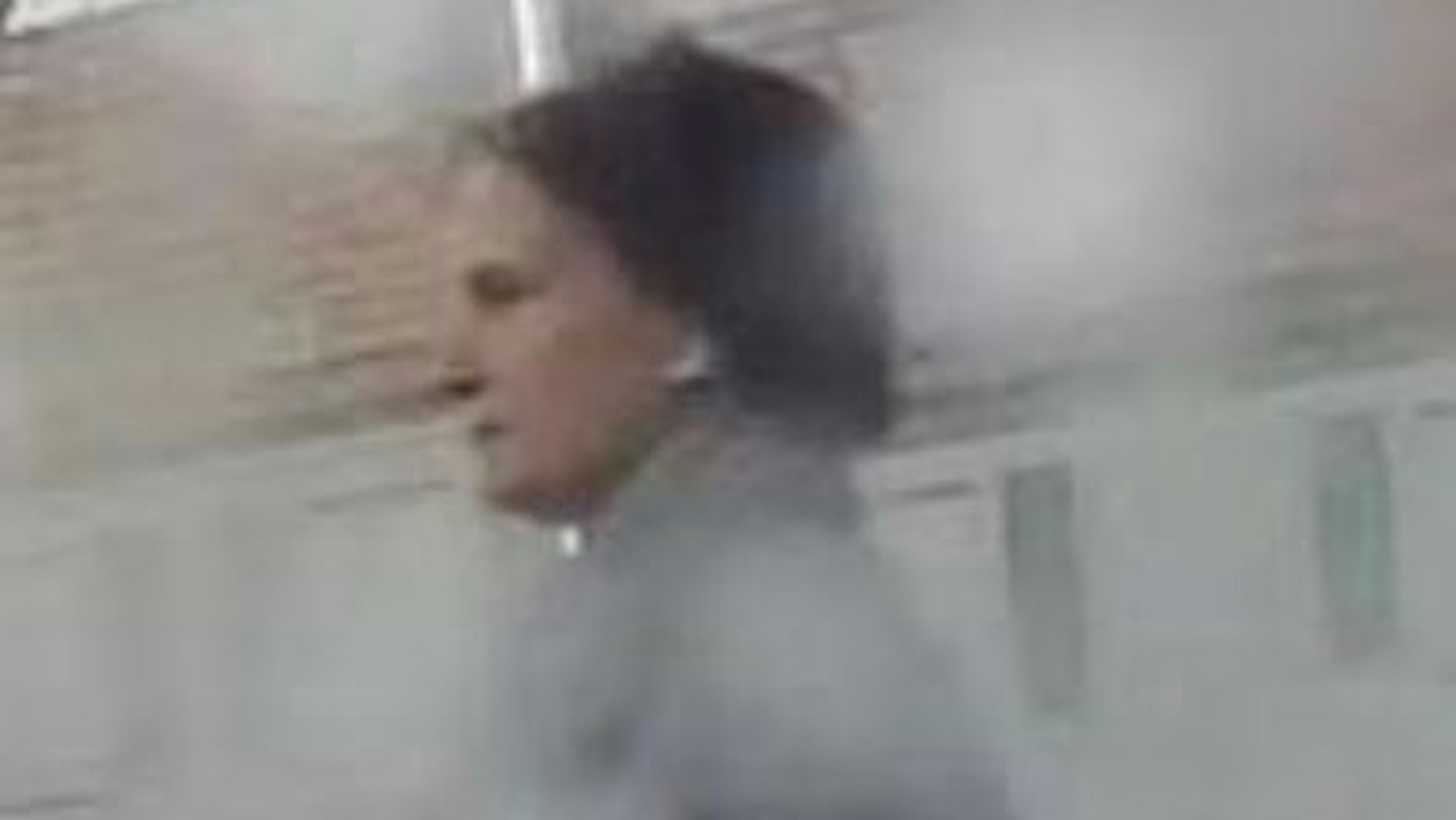 Michaela Schneider, heimlich fotografiert in Potsdam.