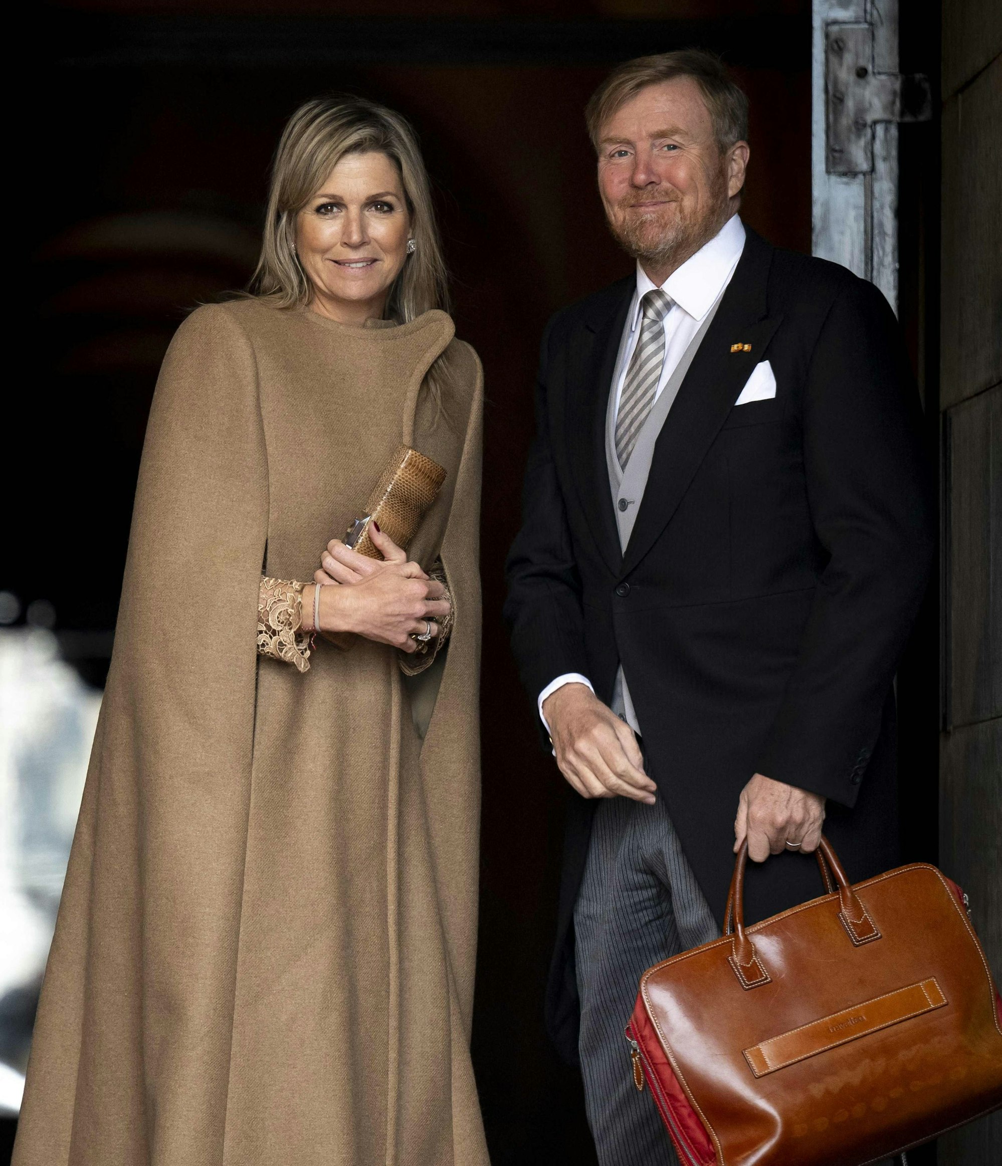 Der niederländische König Willem-Alexander und Königin Maxima treffen in Amsterdam im Palast am Dam-Platz zum Neujahrsempfang mit Mitgliedern des diplomatischen Corps ein.