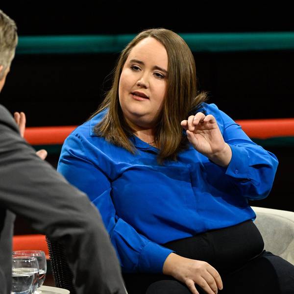 Moderator Markus Lanz im Gespräch mit Ricarda Lang, die am Dienstagabend zu Gast in seiner ZDF-Talksendung war.