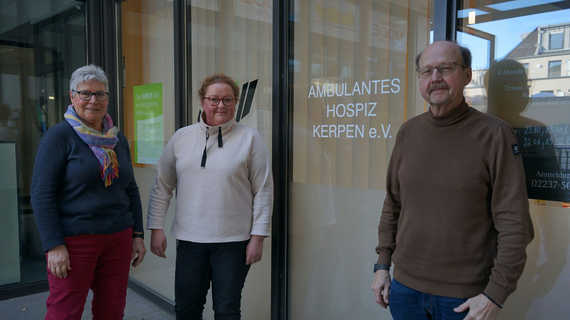 Das Vorstandsteam des Ambulanten Hospizes Kerpen: Brigitte Müller, Tina Esser und Roger Schulze.