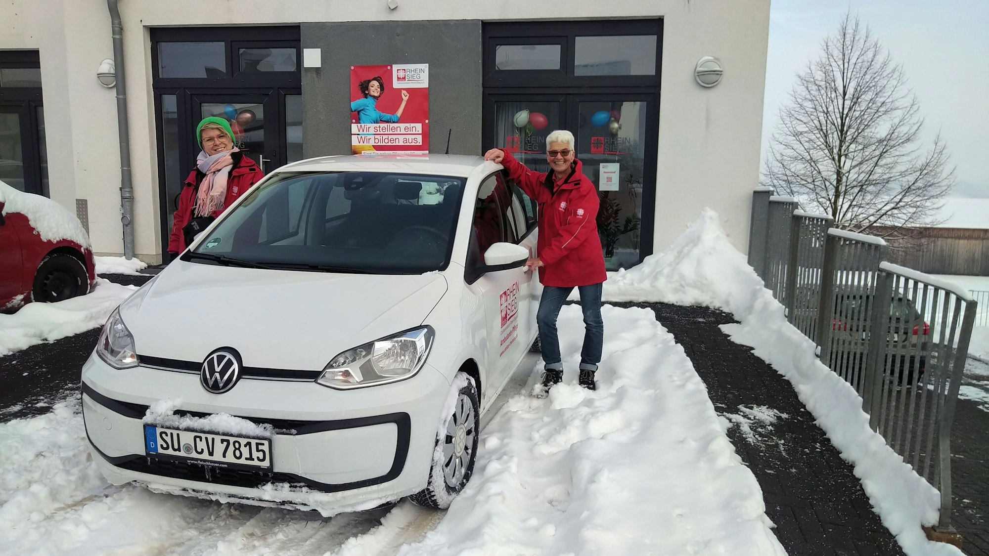 Mit winterlichen Verhältnissen waren die Pflegekräfte der Caritas-Pflegestation Eitorf/Hennef am Donnerstag konfrontiert.