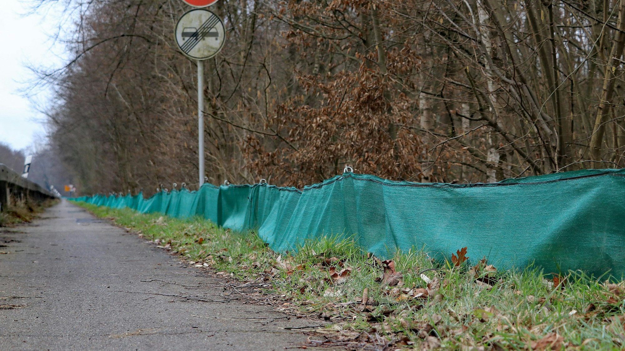 Auf dem Bild ist ein langer Schutzzaun zu sehen.